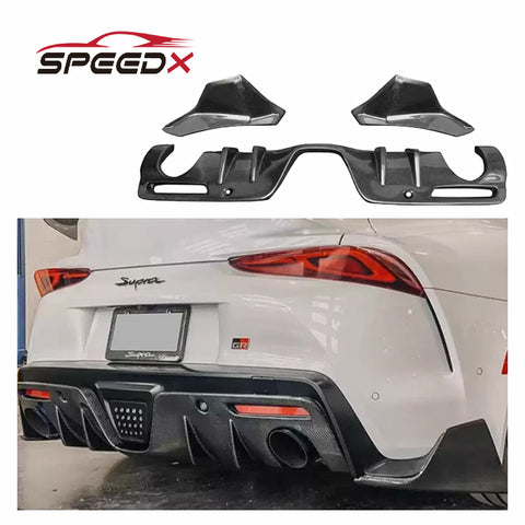 AG Carbon Diffuser for Toyota Supra A90 A91 Upgrade Aimgain Style Supra A90 A91 Carbon Fiber Rear Diffuser Corner Wrap