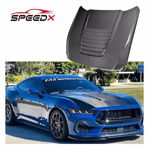 Carbon AC Hood for Ford Mustang 2024 Body Kit Carbon Fiber Ford Mustang 2024 AC Style Bonnet Hood