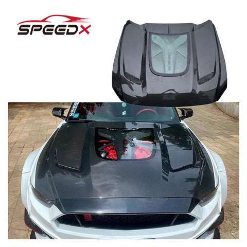 Carbon Dawn M1 Hood for Ford Mustang S550 15-23 Upgrade Dawn M1Style Body Kit Mustang Engine Bonnet Hood