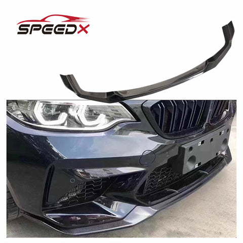 Carbon Front Lip for BMW F87 M2 Upgrade CS Style Body Kit F87 M2 Real Carbon Fiber Front Bumper Lip
