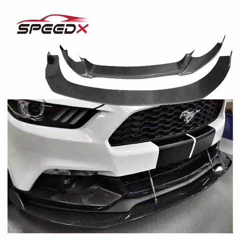 Carbon Front Lip for Ford Mustang S550 15-17 Upgrade Double-Deck Style Body Kit Mustang Double-Deck Front Bumper Lip