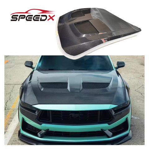 Carbon GTD Hood for Ford Mustang 2024 Body Kit Carbon Fiber Ford Mustang 2024 GTD Style Bonnet Hood