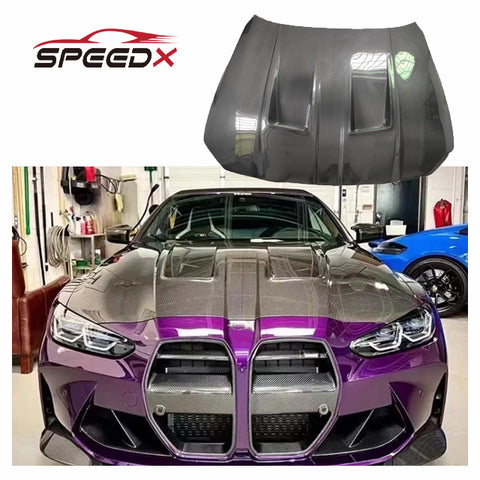 Carbon Hood for BMW G80 M3 G82 M4 Upgrade Open Hole Type Style Body Kit G80 G82 Carbon Fiber Front Hood