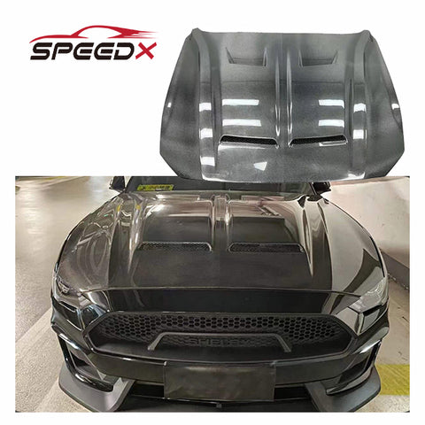 Carbon Hood for Ford Mustang S650 18-23 Upgrade Shelby Super Snack Carbon Fiber Engine Bonnet Hood