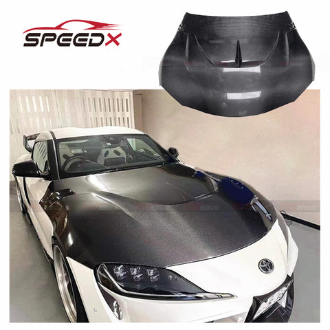 Carbon Hood for Toyota Supra A90 A91 Upgrade Premium Style Supra A90 A91 Carbon Fiber Hood