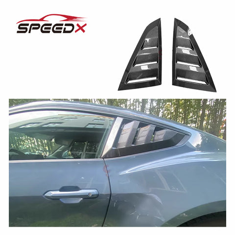 Carbon Side Louvers for Ford Mustang 2024 Body Kit Carbon Fiber Rear Side Windows Louvers