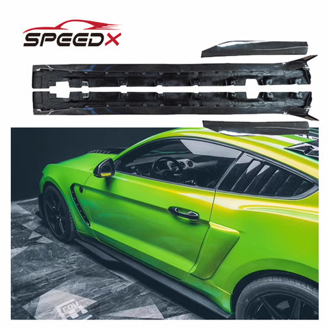 Carbon Side Skirt for Ford Mustang the 6th Generation Upgrade GT500 Body Kit Mustang Carbon Fiber Side Skirt