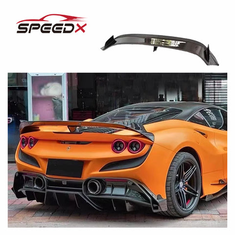Carbon Spoiler for Ferrari F8 Upgrade Aulena Style Ferrari F8 Paktechz Carbon Fiber Body Kit Rear Spoiler