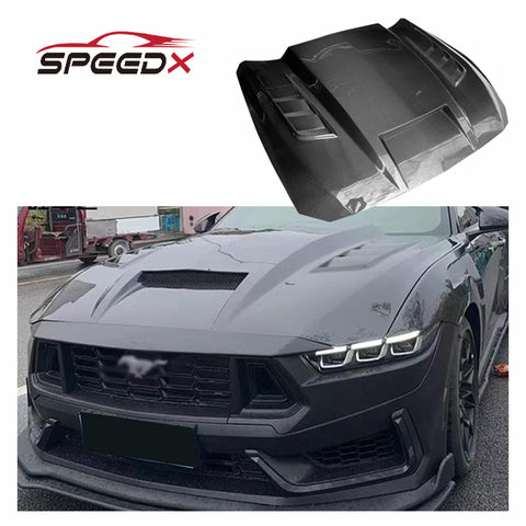 Carbon TF Hood for Ford Mustang 2024 Body Kit Carbon Fiber TF Style Bonnet Hood