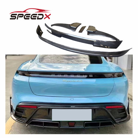 Carbon Techart Diffuser for Porsche Taycan Upgrade Carbon Body Kit Taycan Techart Carbon Fiber Rear Diffuser