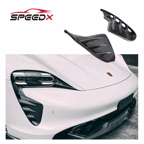Carbon Techart Front Splitter for Porsche Taycan Body Kit Taycan Techart Carbon Fiber Front Bumper Splitter