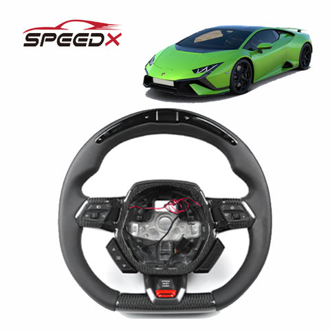 Factory Custom Lamborghini Huracan LP580 LP610 Steering Wheel Carbon Fiber Leather Steering Wheel for Huracan