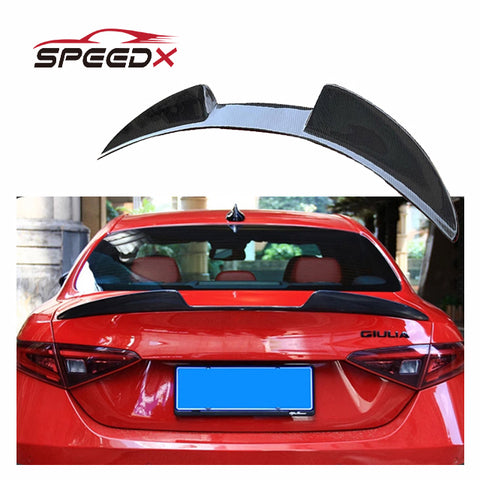 For Alfa Romeo Giulia Carbon Fiber Spoiler Body Kit Alfa Romeo Giulia Carbon Fiber Rear Tail Spoiler Wing