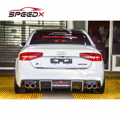 For Audi A4 A4l B8.5 GST Style Body Kit Carbon Diffuser Rear Spoiler Rear Lip