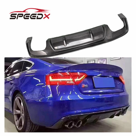 For Audi A5 S5 B8.5 Carbon Fiber RG Diffuser Body Kit A5 2012-2016 Carbon Fiber RG Style Rear Diffuser