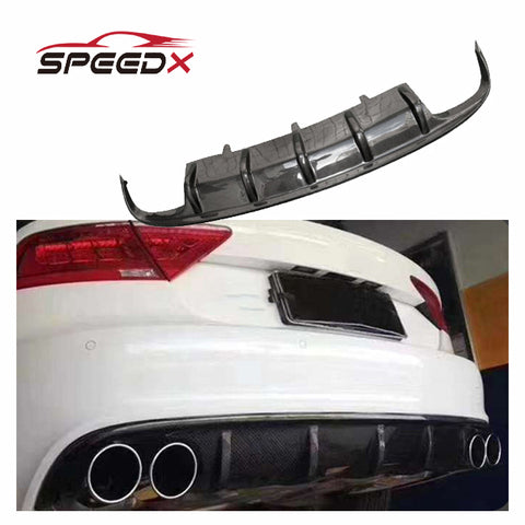 For Audi A7 12-15 Carbon Fiber MTM Diffuser Body Kit A7 2012-2015 Carbon Fiber MTM STyle Rear Diffuser