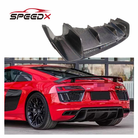 For Audi R8 16-19 Carbon Fiber Diffuser Body Kit Audi R8 2016-2019 Carbon Fiber Rear Diffuser
