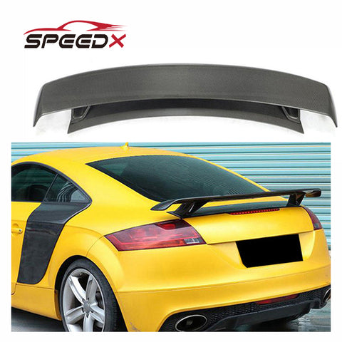 For Audi TT TTS TTR Upgrade Carbon MK2 Spoiler Body Kit Audi TT 2008+ Carbon Fiber MK2 Style Rear Spoiler Wing