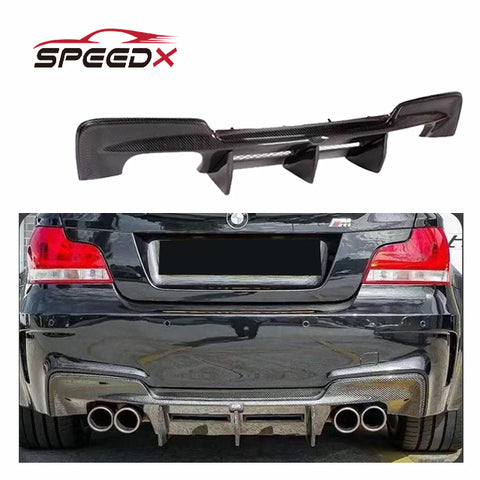 For BMW 1 Series E82 Carbon Diffuser Body Kit E82 E87 Carbon Fiber Rear Bumper Diffuser