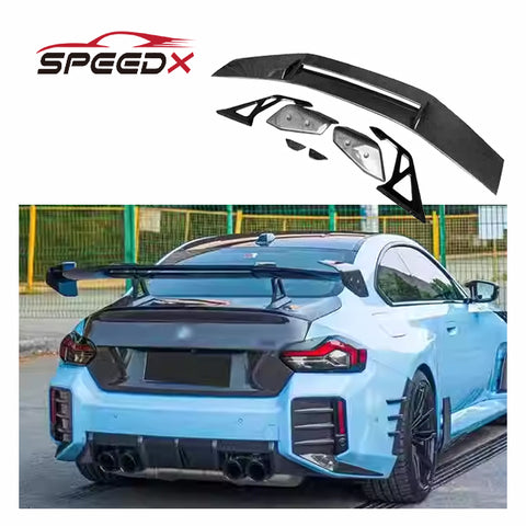 For BMW F22 G42 M2 F87 G87 Carbon Fiber Spoiler Body Kit F22 G42 M2 F87 G87 Real Carbon Fiber Rear Spoiler Wing