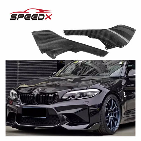 For BMW F87 M2 Carbon Front Splitter Upgrade MP Style F87 M2 Real Carbon Fiber MP Side Splitter Corner Wrap