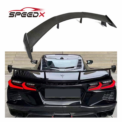 For Chevrolet Corvette C8 Carbon Fiber Spoiler Body Kit Corvette C8 Carbon Fiber Rear Spoiler Wing