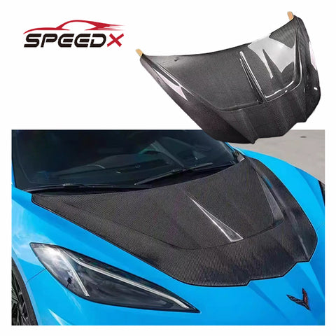 For Chevrolet Corvette C8 ST Carbon Fiber Hood Corvette C8 ST Style Carbon Fiber Body Kit Hood