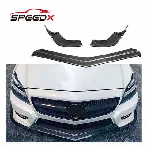 For Mercedes Benz W218 R Style Carbon Front Lip Body Kit W218 R Style Carbon Fiber Front Bumper Lip