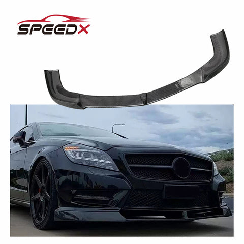 For Mercedes Benz W218 V Style Carbon Front Lip Body Kit W218 V Style Carbon Fiber Front Bumper Lip