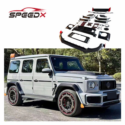For Mercedes Benz W464 G63 G500 Upgrade G900 Brabus Style Carbon Body Kit Front Lip Rear Diffuser Grille Fender Flare Spoiler