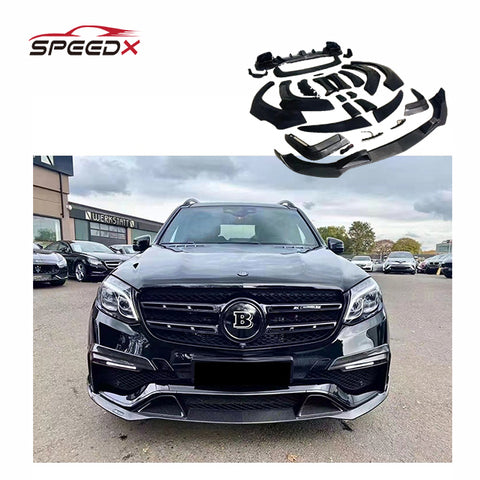 For Mercedes Benz X166 GLS Carbon Fiber Brabus Style Body Kit Front Lip Fender DIffuser Spoiler Wheel Eyebrow