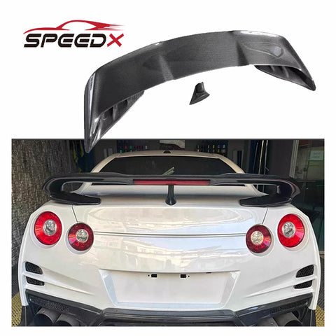 For Nissan GTR R35 OEM Style Carbon Spoiler Body Kit GTR R35 Carbon Fiber Rear Spoiler Wing