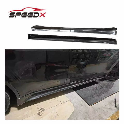 For Tesla Model Y Carbon Fiber Side Skirt Body Kit Model Y Upgrade Carbon Fiber Side Skirt
