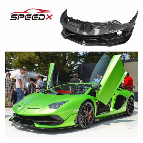Front Bumper for Lamborghini Aventador LP700 Upgrade SVJ Style Body Kit Carbon Fiber Front Bumper Lip