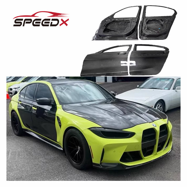 For BMW G80 M3 Dry Carbon Car Door Body Kit G80 Dry Carbon Fiber Replacement Door