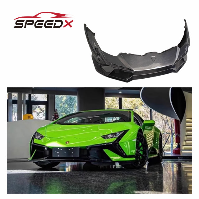 Front Bumper for Lamborghini Huracan LP580 LP610 EVO Upgrade Tecnica Style Body Kit Carbon Fiber Front Bumper Lip