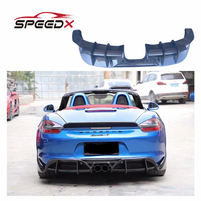 For Porsche Boxster 981 Upgrade GT4 Carbon Fiber Front Lip Bumper Body Kit 981 porsche Boxster 981 Body Kit
