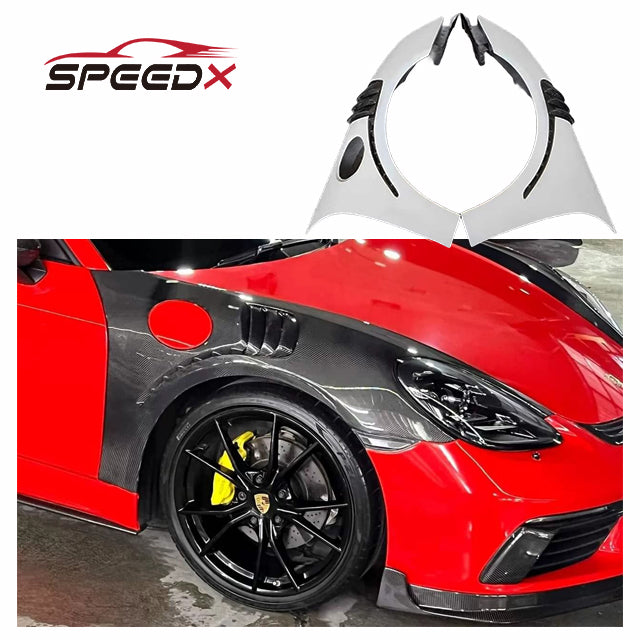 Carbon GT4rs Fender for Porsche 718 Cayman Boxster Upgrade GT4 RS Body Kit 718 Carbon Fiber Fender