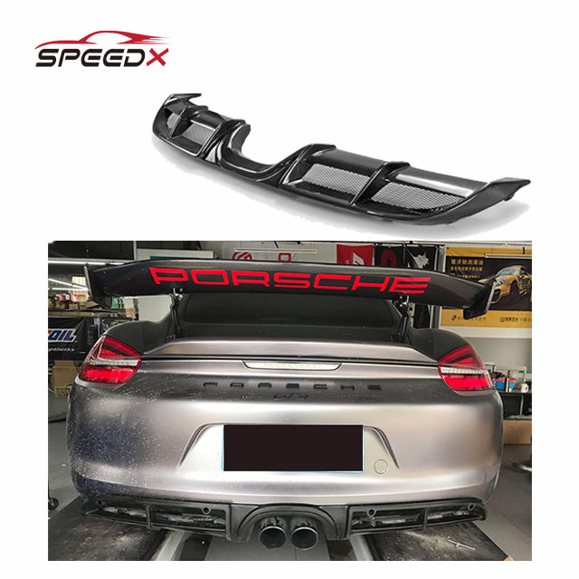 Carbon GT4 Diffuser for Porsche Cayman Boxster 981 Real Carbon Fiber Rear Bumper Diffuser