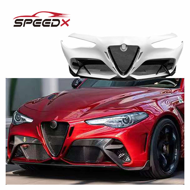 For Alfa Romeo Giulia Upgrade GTAM Front Bumper Body Kit Alfa Romeo Giulia Carbon Fiber GTAM Front Bumper