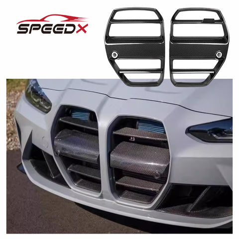 ST Style Carbon Front Grille for BMW G80 M3 G82 M4 Upgrade Body Kit G80 G82 ST Style Carbon Fiber Front Bumper Grille