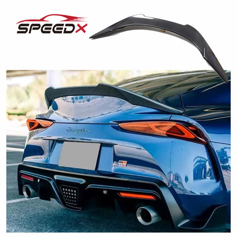 V Style Carbon Spoiler for Toyota Supra A90 A91 Upgrade V Style Supra A90 A91 Carbon Fiber Rear Spoiler Wing